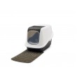 SAVIC Nestor White-Black - Covered Cat Litter Box - 56x39x38.5 cm - 1 pc