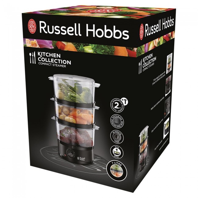 Russell Hobbs 26530-56 steam cooker 3 basket(s) Freestanding 400 W Black, Translucent