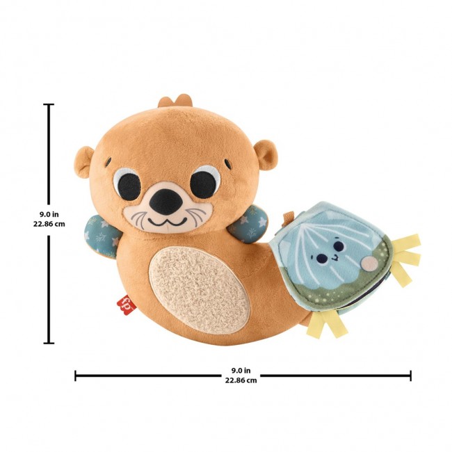 Fisher-Price 2-in-1 Rockin Tummy Time Otter Plush Toy with Soft Book for Newborn Sensory Play Fisher-Price 2-in-1 Rockin Tummy Time Otter Plush Toy with Soft Book for Newborn Sensory Play