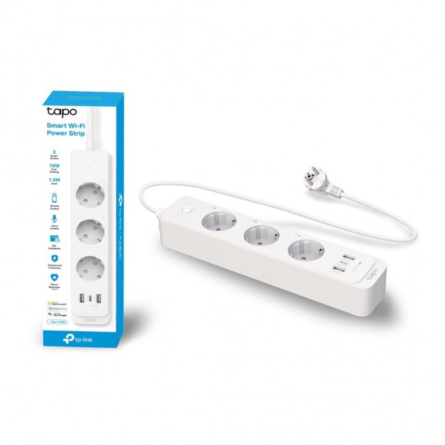 TP-Link Tapo P300 3 AC outlet(s) Type F (CEE 7/4) 1.5 m 3 2300 W White TP-Link Tapo P300 3 AC outlet(s) Type F (CEE 7/4) 1.5 m 3 2300 W White