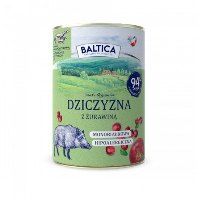 BALTICA Smaki region w Venison with cranberries - wet dog food - 400g