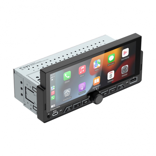 Kruger&Matz KM2017 1DIN CarPlay/AndroidAuto car radio