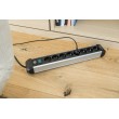 Brennenstuhl 1391030800 power extension 3 m 8 AC outlet(s) Indoor Black, Silver