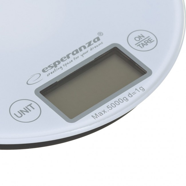 Esperanza EKS003W Electronic Kitchen Scale White Round