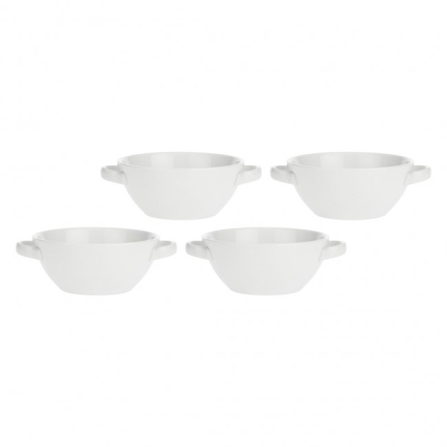 Set of 4 Terrine Round Casserole Dishes - White, 650 ml Set of 4 Terrine Round Casserole Dishes - White, 650 ml