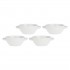 Set of 4 Terrine Round Casserole Dishes - White, 650 ml
