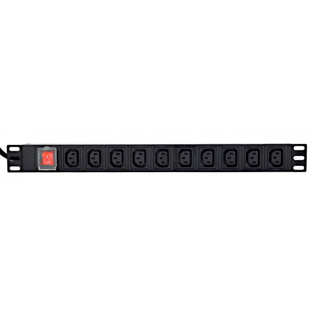 Gembird Power Distribution Unit PDU 10pcs C13 Sockets 1U 16A C19 Plug 2m Cable Gembird Power Distribution Unit PDU 10pcs C13 Sockets 1U 16A C19 Plug 2m Cable
