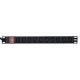 Gembird Power Distribution Unit PDU 10pcs C13 Sockets 1U 16A C19 Plug 2m Cable Gembird Power Distribution Unit PDU 10pcs C13 Sockets 1U 16A C19 Plug 2m Cable