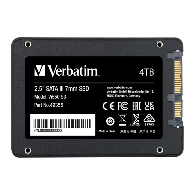 Verbatim Vi550 S3 SSD 4TB Verbatim Vi550 S3 SSD 4TB
