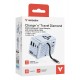 Verbatim Charge 'n' Travel 100W Universal Travel Adapter with retractable cable Blue
