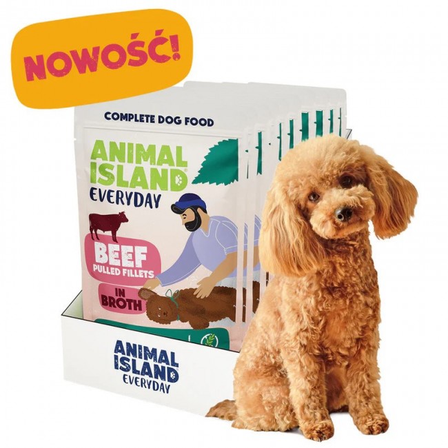 ANIMAL ISLAND Beef Fillets in broth - wet dog food - 10x150g ANIMAL ISLAND Beef Fillets in broth - wet dog food - 10x150g