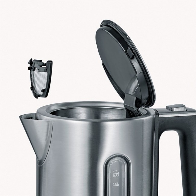 Severin 3418000 electric kettle 1.7 L 3000 W Black, Stainless steel Severin 3418000 electric kettle 1.7 L 3000 W Black, Stainless steel
