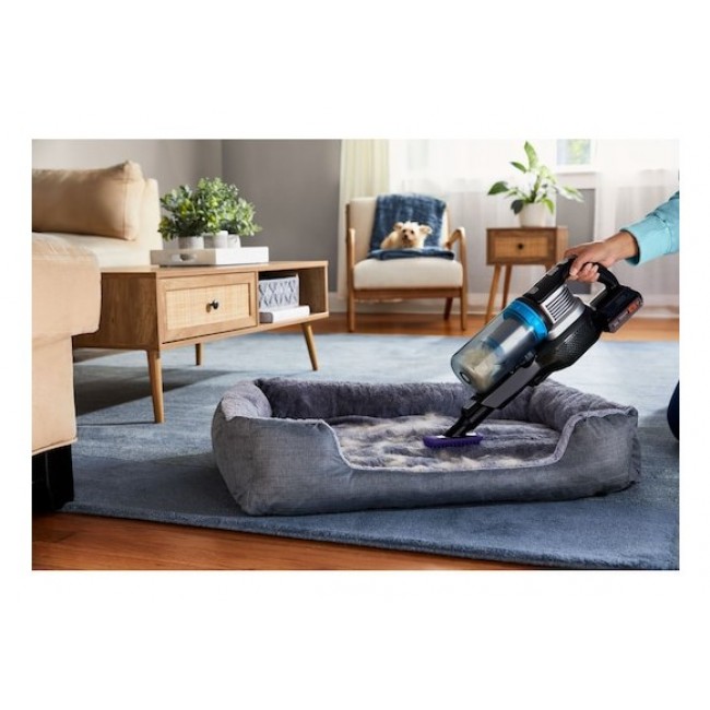 Black & Decker BHFEB520D1-QW stick vacuum/electric broom Battery Dry Cyclonic Bagless Black, Silver, Transparent 2 Ah