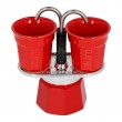 Bialetti Mini Express coffee machine red 2tz + 2 cups