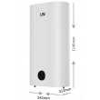 LIN LIFVD1SMWH 100L UNIVERSAL electric water heater, white, WiFi