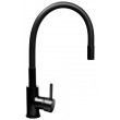 PYRAMIS LEFKADA sink (68x44) 1B 1D black + Flessi Black Edition tap - 070 260 611F