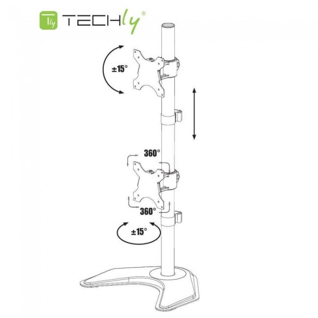 Techly ICA-LCD 2520V monitor mount / stand 68.6 cm (27 Techly ICA-LCD 2520V monitor mount / stand 68.6 cm (27