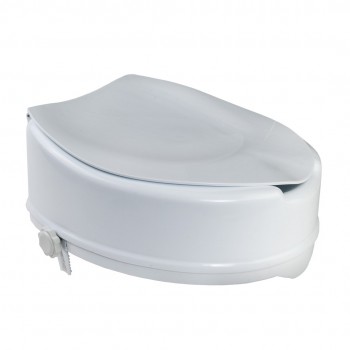 Raised Toilet Seat with Lid, 10 cm, Sara RF-870/10 REHAFUND, White