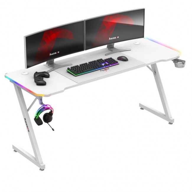 Huzaro Hero 4.8 White RGB - gaming desk Huzaro Hero 4.8 White RGB - gaming desk