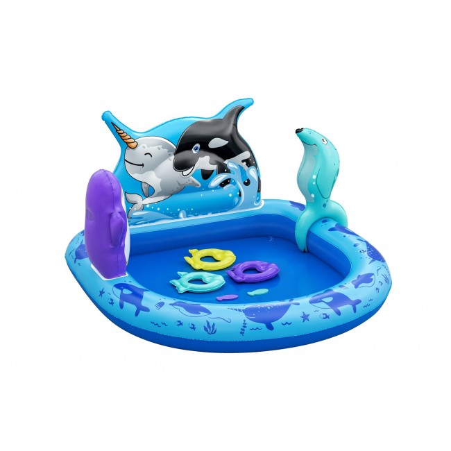 Bestway Polar Pals Kids Inflatable Water Play Center and Pool 1.34 m x 1.31 m x 73 cm Bestway Polar Pals Kids Inflatable Water Play Center and Pool 1.34 m x 1.31 m x 73 cm