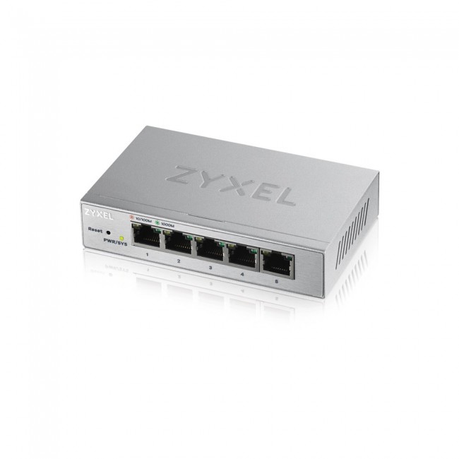 Zyxel GS1200-5 Managed Gigabit Ethernet (10/100/1000) Silver Zyxel GS1200-5 Managed Gigabit Ethernet (10/100/1000) Silver