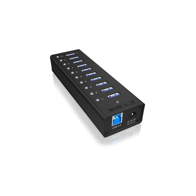 ICY BOX IB-AC6110 USB 3.2 Gen 1 (3.1 Gen 1) Type-B 5000 Mbit/s Black ICY BOX IB-AC6110 USB 3.2 Gen 1 (3.1 Gen 1) Type-B 5000 Mbit/s Black