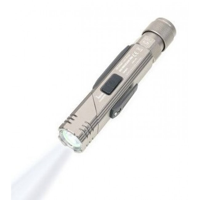 TROIKA ECO KNICKLICHT PRO Grey Magnetic mount flashlight COB LED