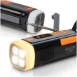 Adler AD 1920 Emergency radio Solar panel / Crank / Powerbank 4500 mAh Black