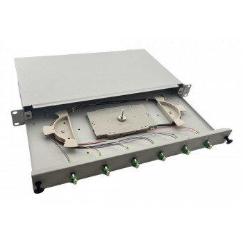 Helos 375550 rack cabinet 1U Grey