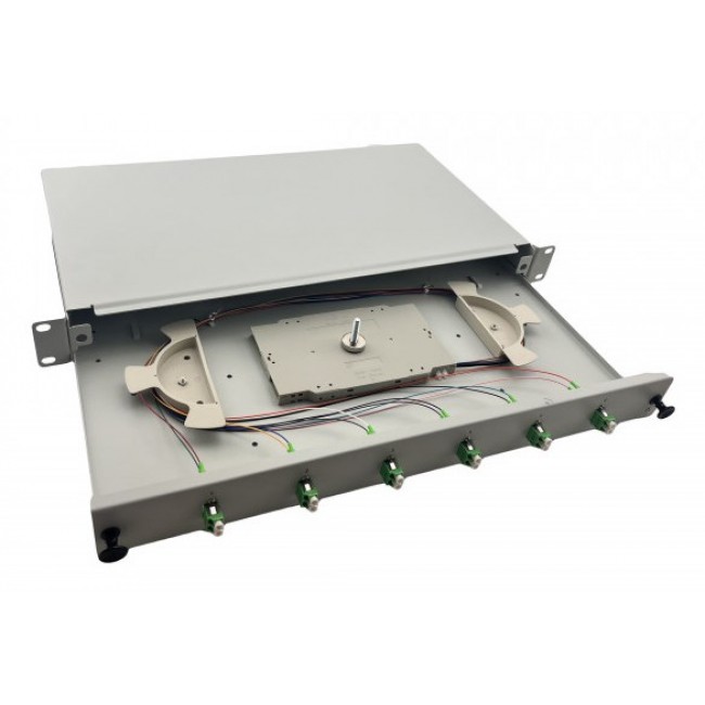 Helos 375550 rack cabinet 1U Grey