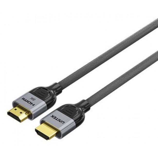 UNITEK 8K Braided Nylon 2M HDMI cable HDMI Type A (Standard) Grey