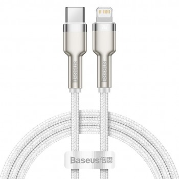 USB-C cable to Lightning Baseus Cafule, White, Power Delivery, 20W, 1m (white)