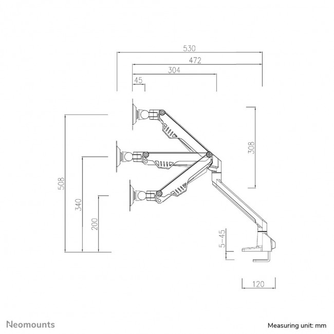 Neomounts FPMA-D750DWHITE2 Monitor arm 10-32 Neomounts FPMA-D750DWHITE2 Monitor arm 10-32