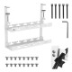 Maclean under-desk cable organizer, max. load 5kg, 2 levels, white, MC-104 W Maclean under-desk cable organizer, max. load 5kg, 2 levels, white, MC-104 W