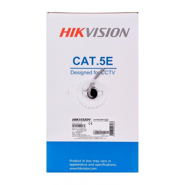 Hikvision DS-PL-5E networking cable Grey 305 m Cat5e U/UTP (UTP) Hikvision DS-PL-5E networking cable Grey 305 m Cat5e U/UTP (UTP)