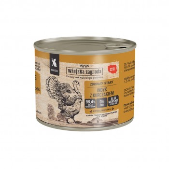 WIEJSKA ZAGRODA Turkey and chicken for kittens - wet cat food - 200g