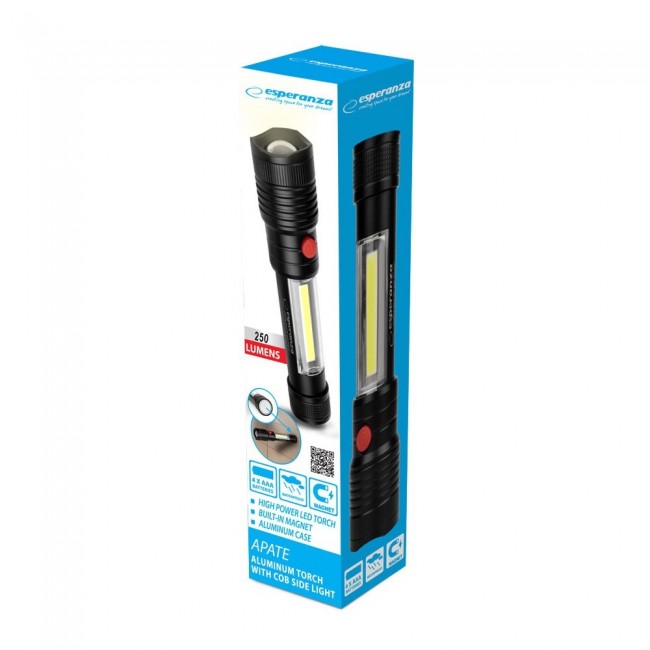 Esperanza Apate Black Hand flashlight LED Esperanza Apate Black Hand flashlight LED
