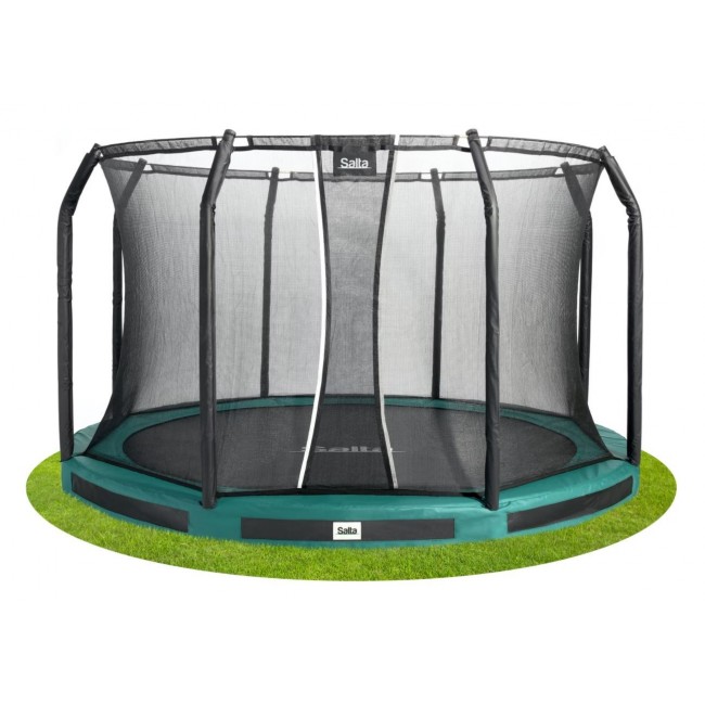 Trampoline Premium Ground Combo 427 cm green