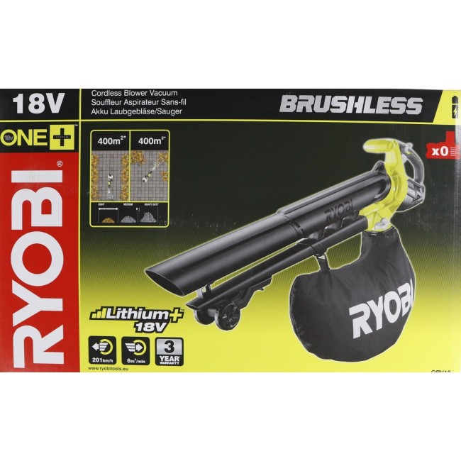 Ryobi OBV18 cordless leaf blower 200 km/h Green