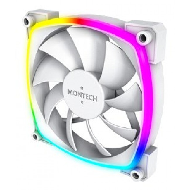 Montech AX120 PWM ARGB Fan, 3 Pack, White - 120mm
