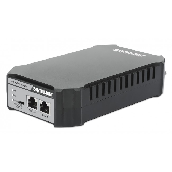 Intellinet 10G PoE++ Injector One 95 W Port, IEEE 802.3bt (4PPoE) Compliant, Metal Housing, Wall-mount Option