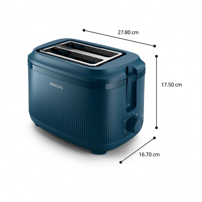 Philips 3000 series HD2511/70 toaster 8 2 slice(s) 830 W Blue