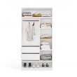 OPENO 2SZ Drawer Unit, 2 Drawers, WHITE, for the Wardrobe, for the Bedroom