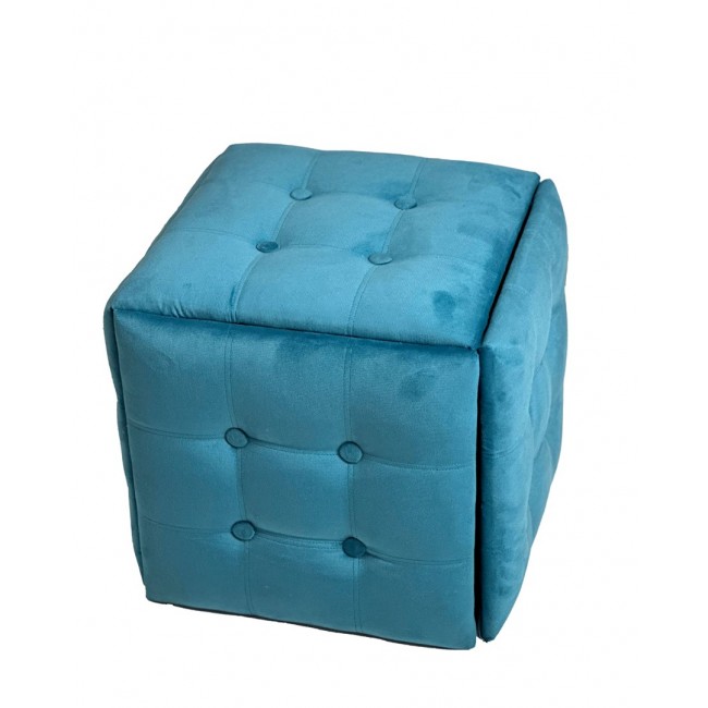 Puff-transformer 5in1 - 5 stools in 1 pouffe blue velvet