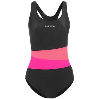 Women's swimsuit Crowell Lola col.03 black-pink 44