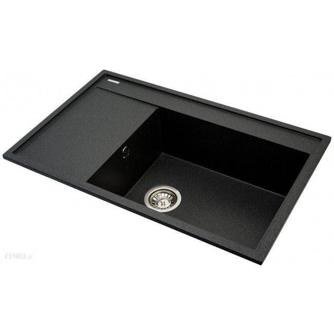 Pyramis Camea 79X50 1B 1D R single-bowl granite sink 070091201 black dotted Pyramis Camea 79X50 1B 1D R single-bowl granite sink 070091201 black dotted