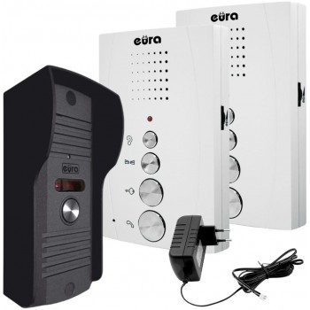 INTERCOM ''EURA'' ADP-51A3 ''DIFESA'' - 1-family, 2 home stations, intercom, white,
