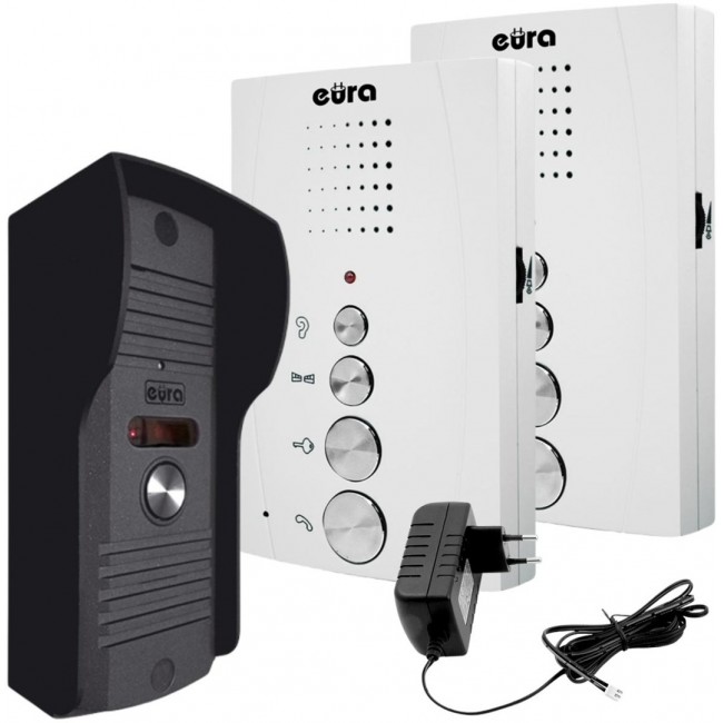 INTERCOM ''EURA'' ADP-51A3 ''DIFESA'' - 1-family, 2 home stations, intercom, white, INTERCOM ''EURA'' ADP-51A3 ''DIFESA'' - 1-family, 2 home stations, intercom, white,