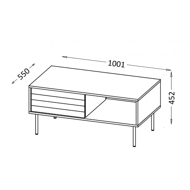 Cama CORTINA 490307 Bench/Table 100x55x45 black
