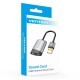 Vention USB External Sound Card 0.15M Gray Metal Type Vention USB External Sound Card 0.15M Gray Metal Type